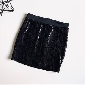 Guess Sequin and Velvet Mini Skirt